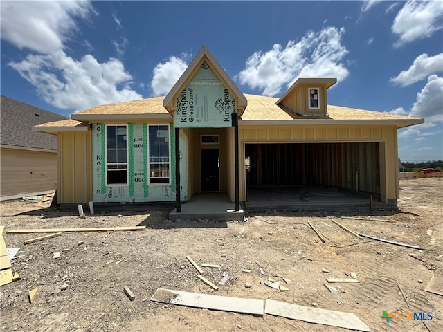 view of unfinished property