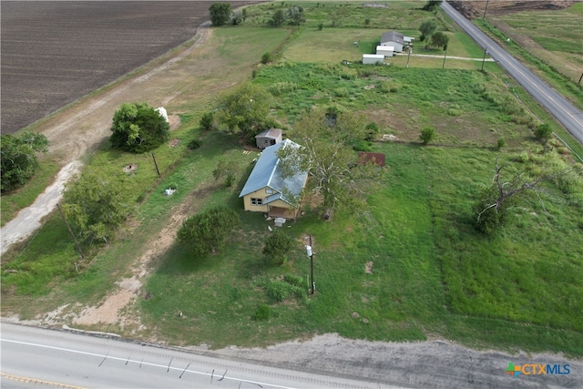 aerial view with a rural view