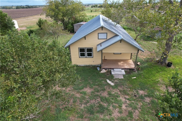 exterior space with a rural view