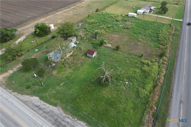 bird's eye view featuring a rural view