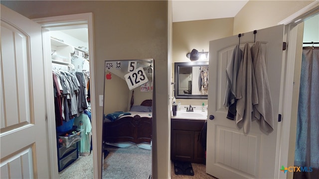 bathroom featuring vanity