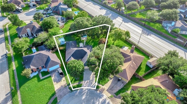 218 Sunset Dr, Victoria, TX 77901 - aerial view of residential area with property boundaries highlighted