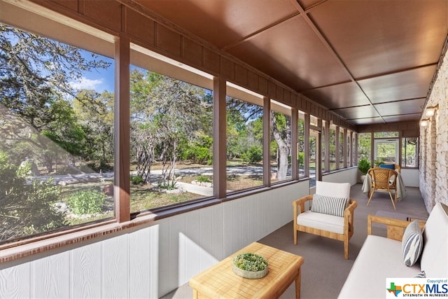 sunroom featuring plenty of natural light