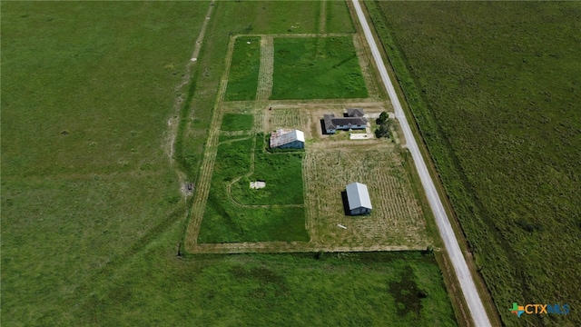 drone / aerial view featuring a rural view