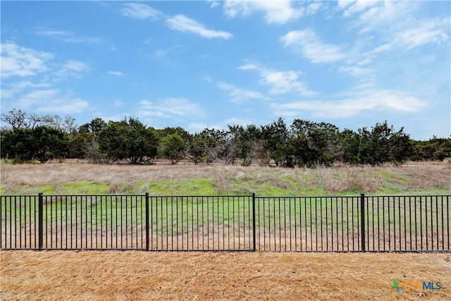 view of yard with a rural view