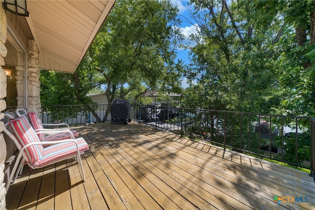 view of wooden deck