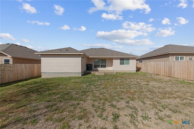 8003 Bridgepointe Dr, Temple, TX 76502 - back of property with a fenced backyard and a yard