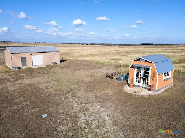 drone / aerial view featuring a rural view