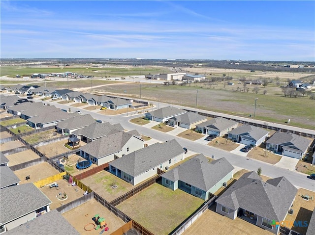 bird's eye view with a residential view