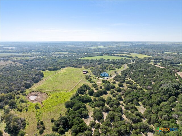 drone / aerial view featuring a rural view