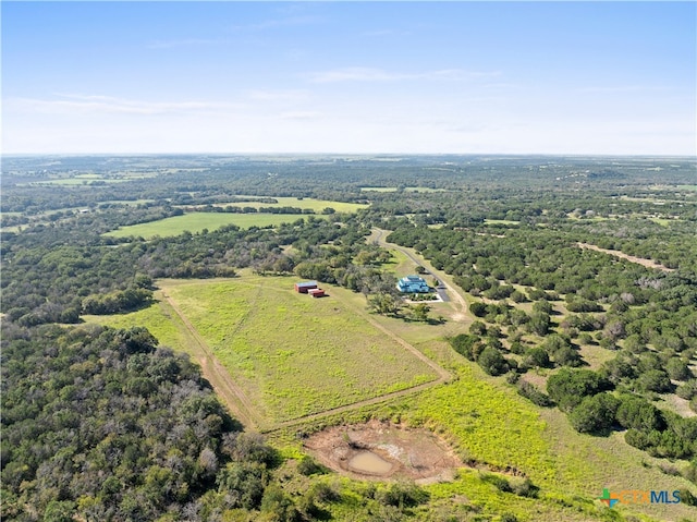 bird's eye view featuring a rural view