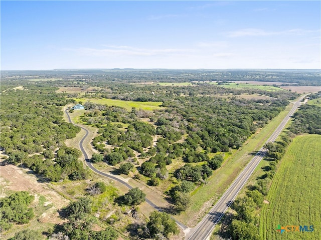 aerial view with a rural view