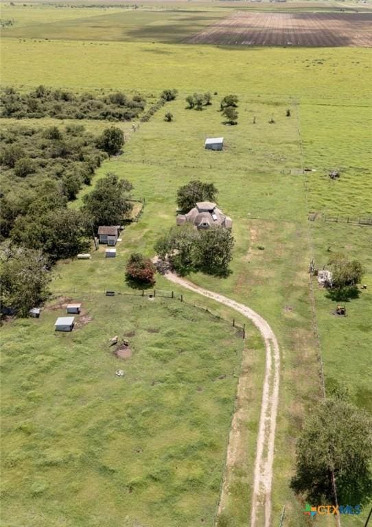 503 Rabbit Run Rd, Victoria, TX 77905 - aerial overview of property's location featuring rural landscape