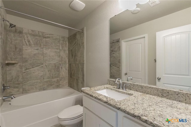 611 Westfield Blvd, Temple, TX 76502 - bathroom featuring shower / tub combination, toilet, and vanity