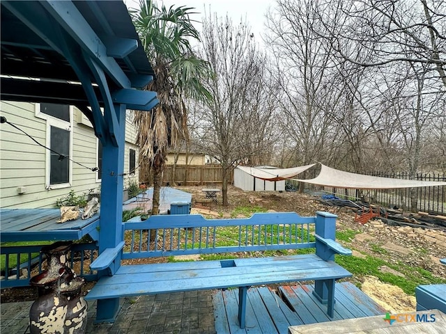 view of wooden terrace