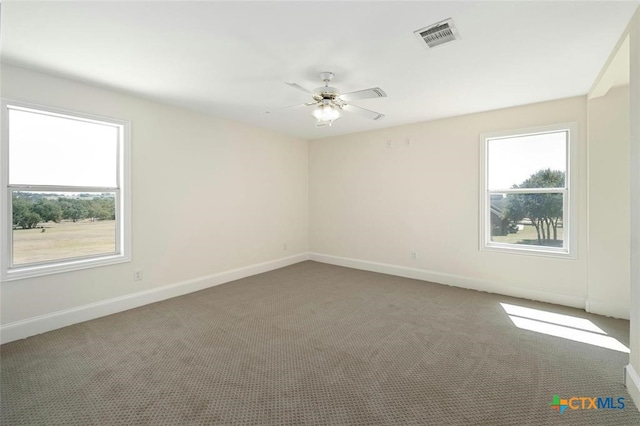 200 Oak Forest Dr, Buda, TX 78610 - unfurnished room with ceiling fan, a wealth of natural light, and baseboards