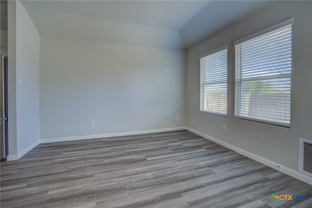 empty room featuring light wood-type flooring