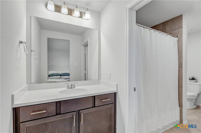 15651 Baronial Castle Dr, Humble, TX 77346 - full bath featuring vanity, connected bathroom, and a shower with shower curtain