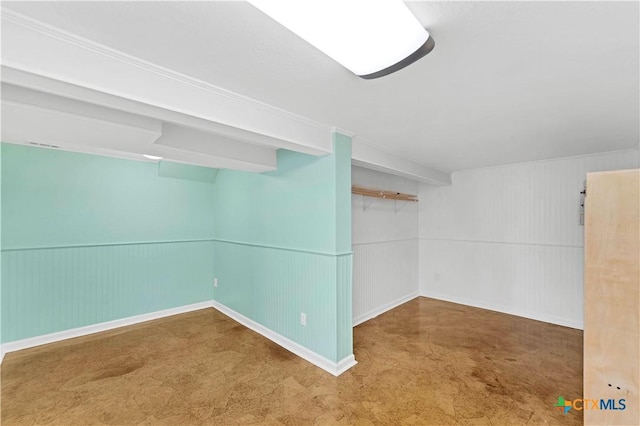 interior space with wainscoting