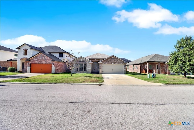 view of front of home with a front yard