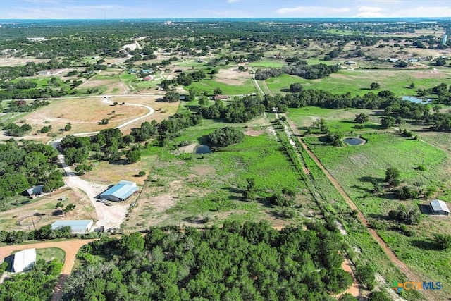 bird's eye view featuring a rural view