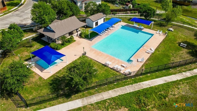 229 Rocky Ridge Dr, New Braunfels, TX 78130 - aerial view of a pool area