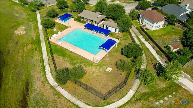 229 Rocky Ridge Dr, New Braunfels, TX 78130 - bird's eye view of a pool
