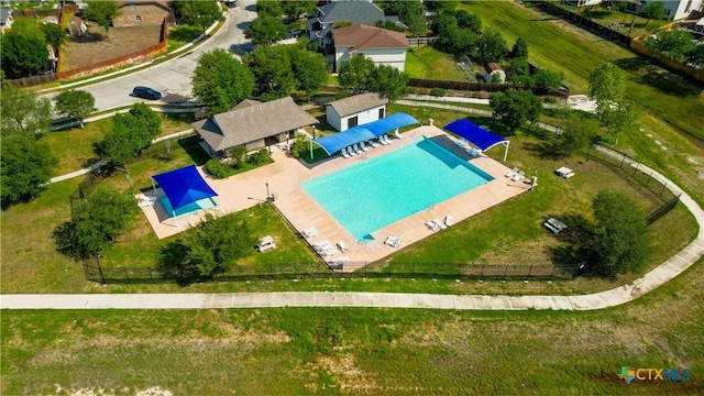 229 Rocky Ridge Dr, New Braunfels, TX 78130 - drone / aerial view of a pool