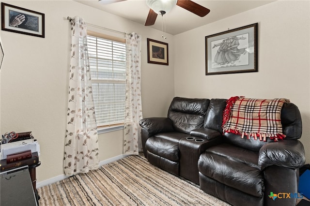 2004 Excel Dr, Killeen, TX 76542 - living room with a ceiling fan and carpet floors