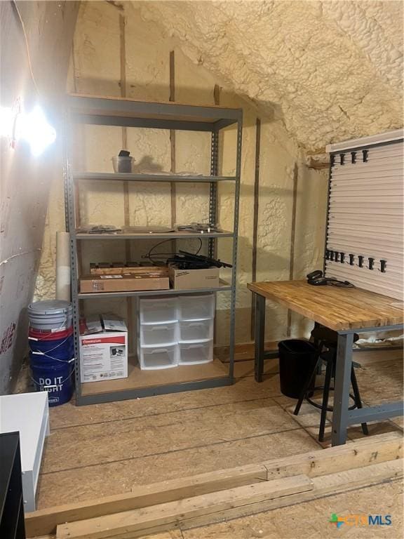 view of storage area