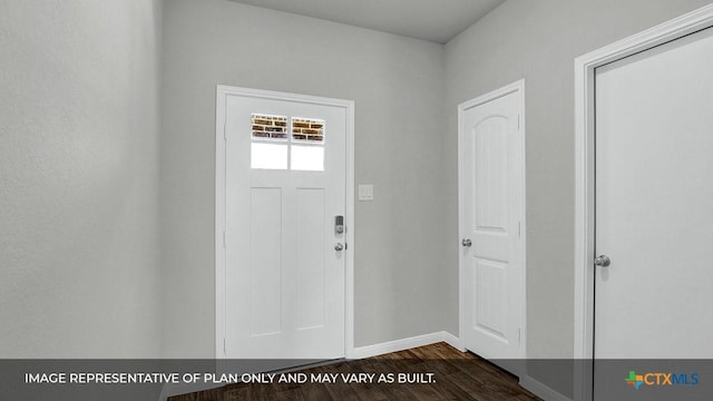 entryway featuring dark hardwood / wood-style floors