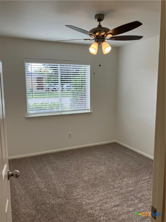 512 Constellation Dr, Killeen, TX 76542 - unfurnished room with plenty of natural light, ceiling fan, and carpet floors