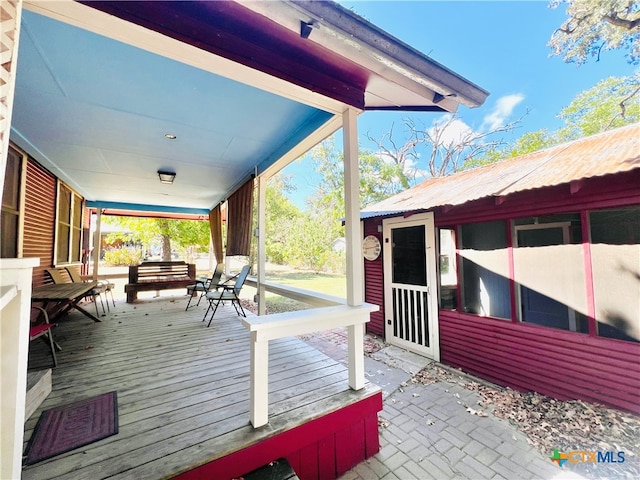 view of wooden deck