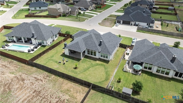 bird's eye view featuring a residential view
