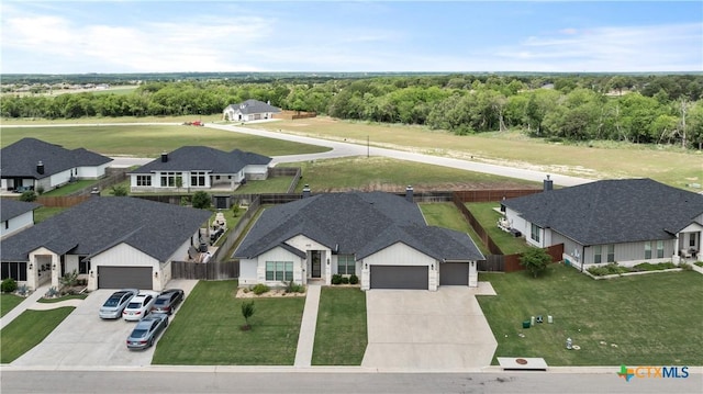 bird's eye view with a residential view