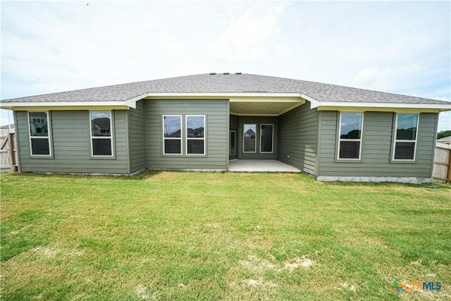 213 Fillmore Fls, Cibolo, TX 78108 - back of property featuring a patio area and a shingled roof
