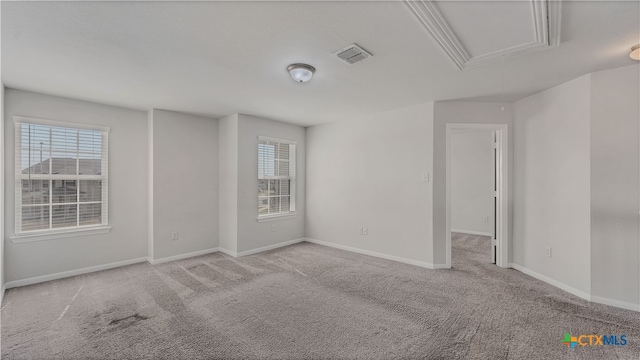 view of carpeted empty room