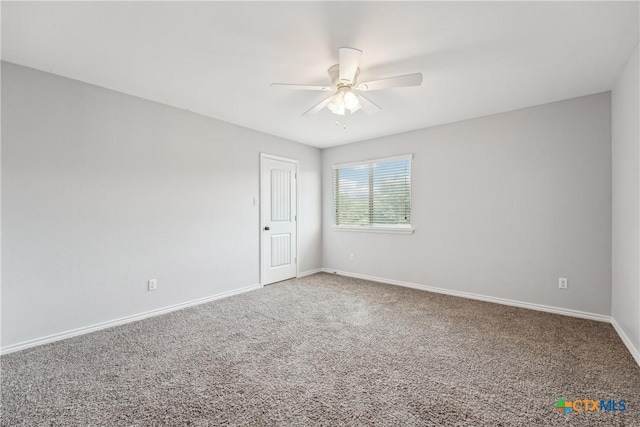 3225 Vineyard Trl, Harker Heights, TX 76548 - carpeted spare room with ceiling fan and baseboards