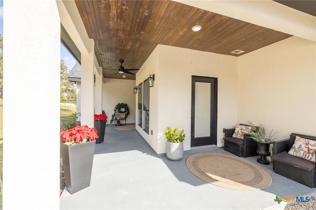 1428 Springwater, Canyon Lake, TX 78133 - view of patio with ceiling fan
