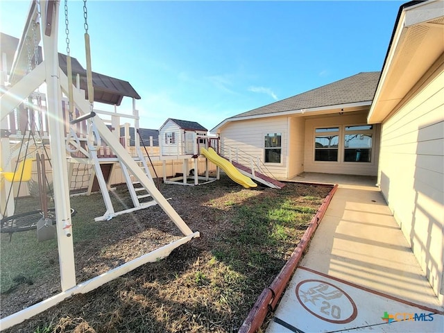 view of jungle gym