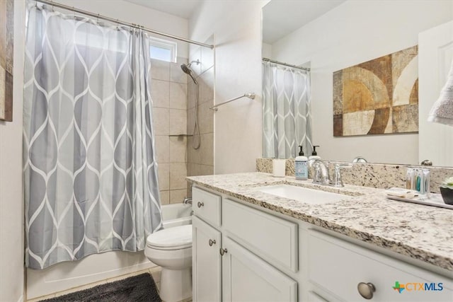 3703 Mccleland Creek Trl, Temple, TX 76502 - bathroom with shower / bath combo with shower curtain, toilet, and vanity