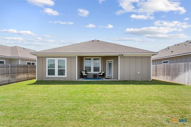 3703 Mccleland Creek Trl, Temple, TX 76502 - back of property with board and batten siding and a patio