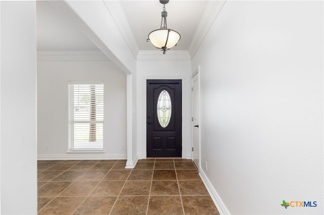 12011 Fm 1150, Luling, TX 78648 - foyer featuring crown molding and baseboards