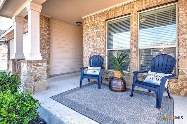 view of patio / terrace with a porch