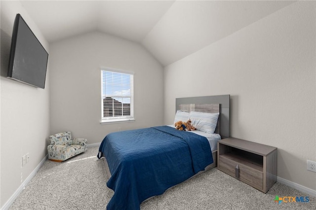 1044 Shelby Dr, Belton, TX 76513 - carpeted bedroom with baseboards and lofted ceiling