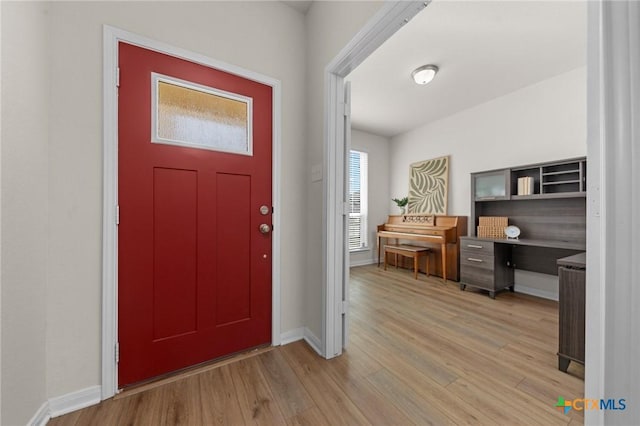 1044 Shelby Dr, Belton, TX 76513 - entrance foyer with baseboards and light wood finished floors