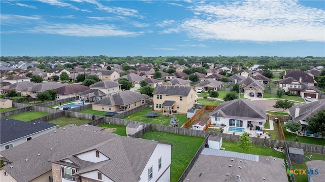 aerial view featuring a residential view