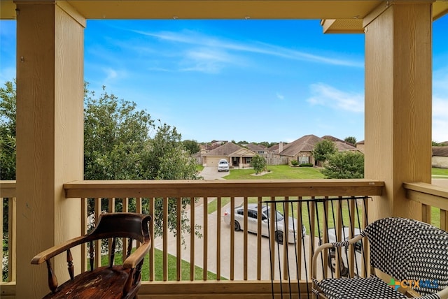 balcony with a residential view