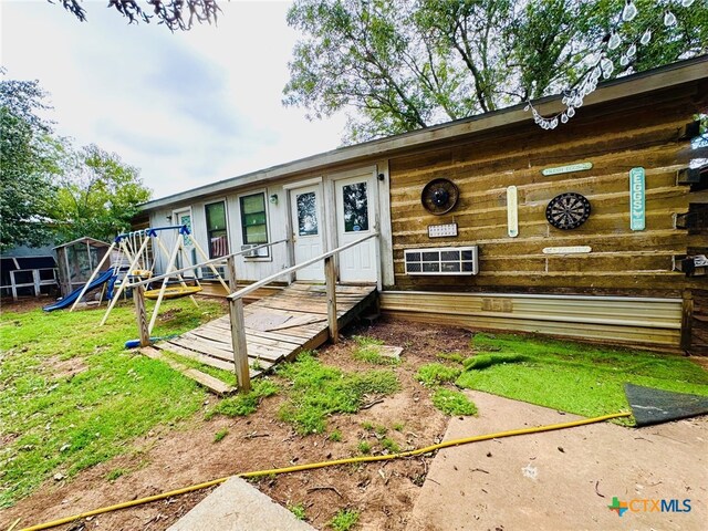 exterior space featuring a deck