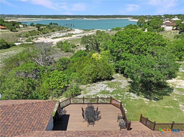 115 Scarlet Ct, Canyon Lake, TX 78133 - birds eye view of property featuring a water view
